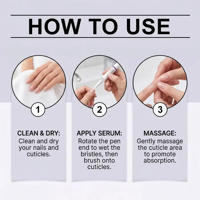Stylo Réparateur Hydratant pour Cuticules, Outil de Soin des Ongles Exfoliant et Nourrissant Très Vendu
