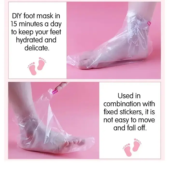 100 couvre-pieds jetables hygiéniques transparents anti-infection pour pédicure