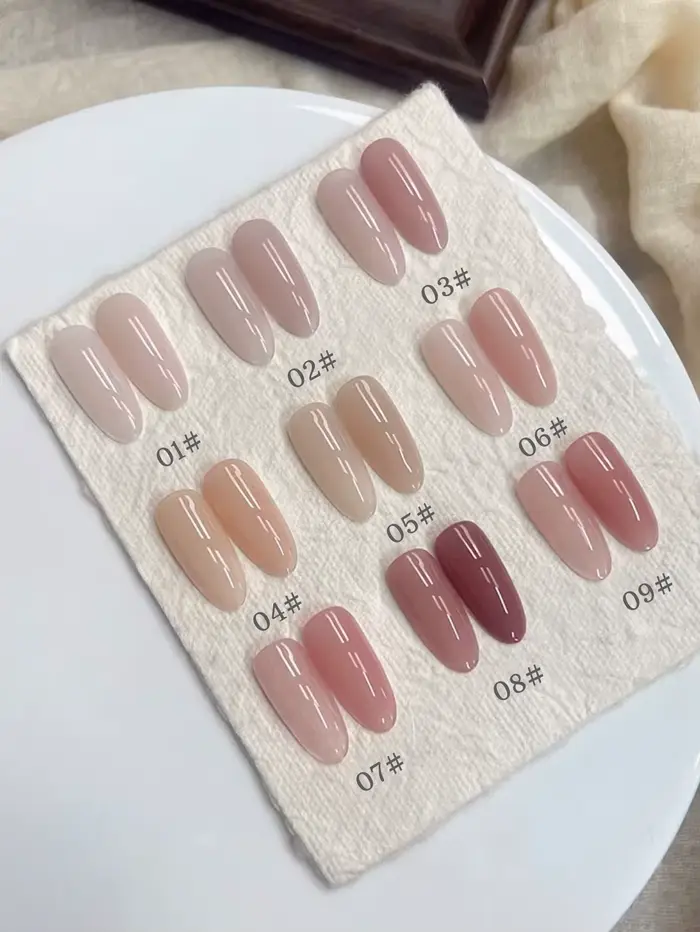 Nouveau vernis à ongles gel transparent effet jade hydratant couleur nude 2026