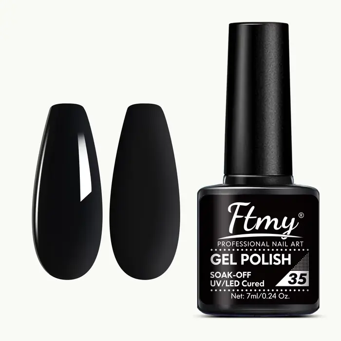 Ensemble de vernis à ongles Gel noir et blanc, vernis à tremper UV/LED hypoallergénique longue durée