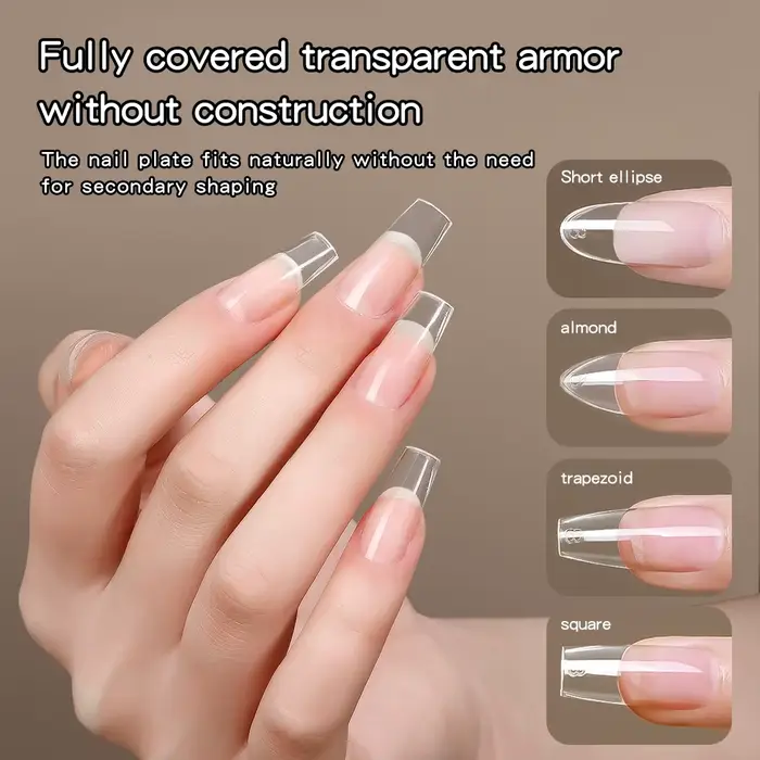 KANIU 320 pièces Capsules d'ongles à presser à couverture complète