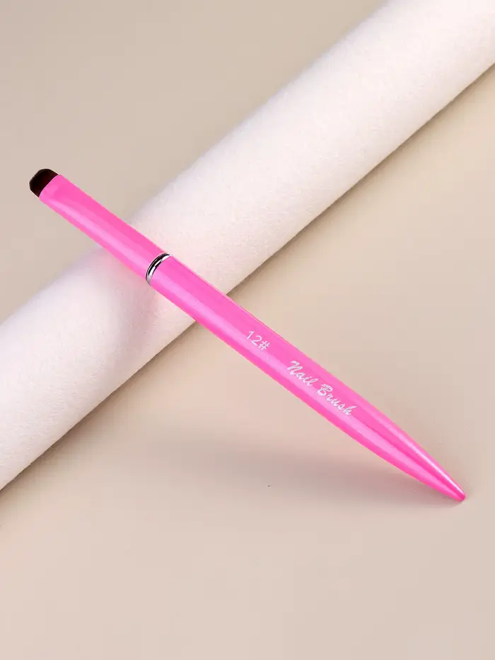 Brosse à vernis à ongles Gel, brosse de conception pour nail art, manche en alliage de bois, brosse