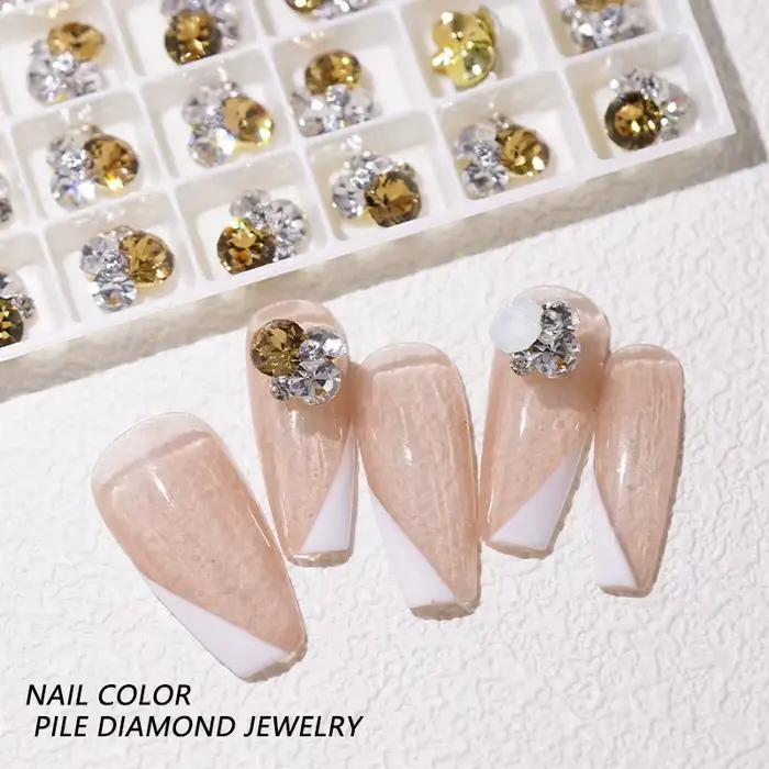 Breloques en cristal brillant 3D pour ongles