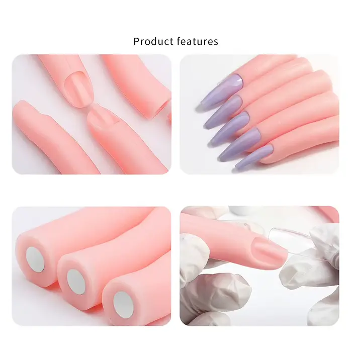 5 pièces/ensemble, Faux doigts naturels en silicone