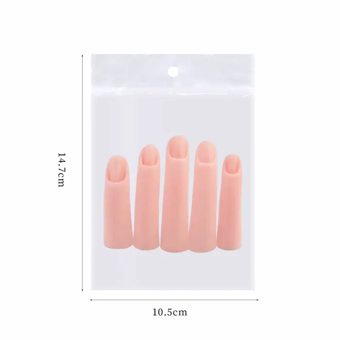 5 pièces/ensemble, Faux doigts naturels en silicone