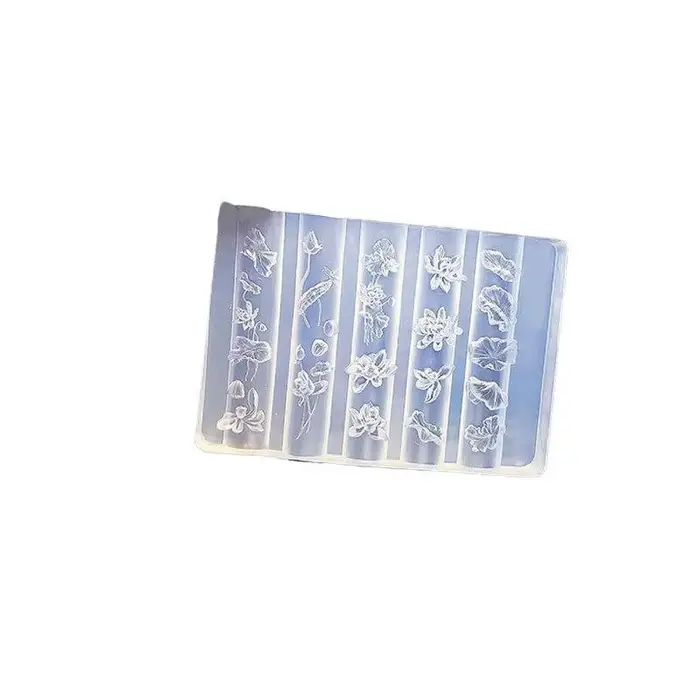 Moule à ongles en Silicone 3D avancé pour créer des modèles de Lotus et de feuilles, outils de manuc