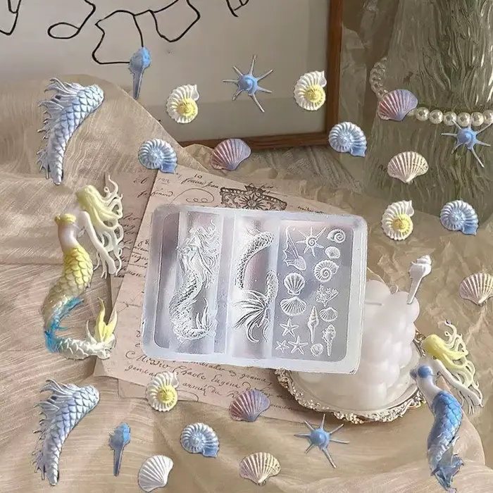 Moule à ongles 3D en Silicone série océan