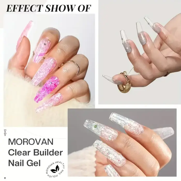 Ensemble de manucure avec formes, LED/UV, gel dur pour extension d'ongles