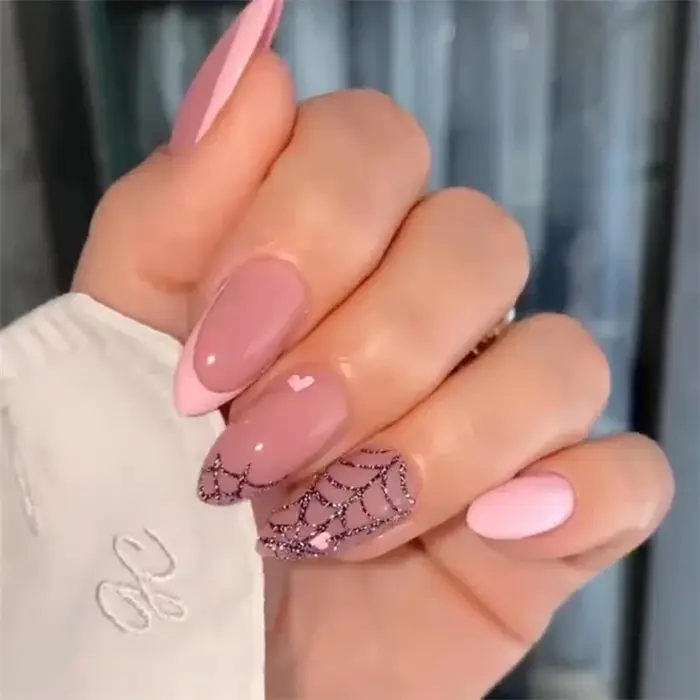 Ensemble de Faux Ongles Style Européen Doux, Flocons de Neige, Bâton à Presser, N64.French, Noël, vitation, N64.perfect, Nail Art, 24 Pièces