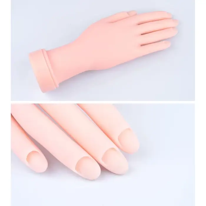 Main d'entraînement souple et flexible pour la pratique de l'art des ongles