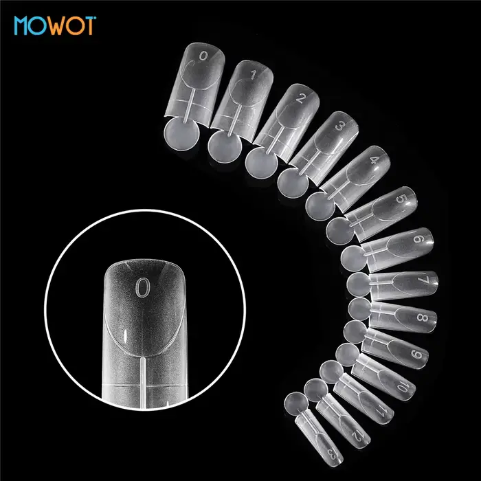 MOWOT Moules à ongles double face effet mat 140 pièces pour extension rapide