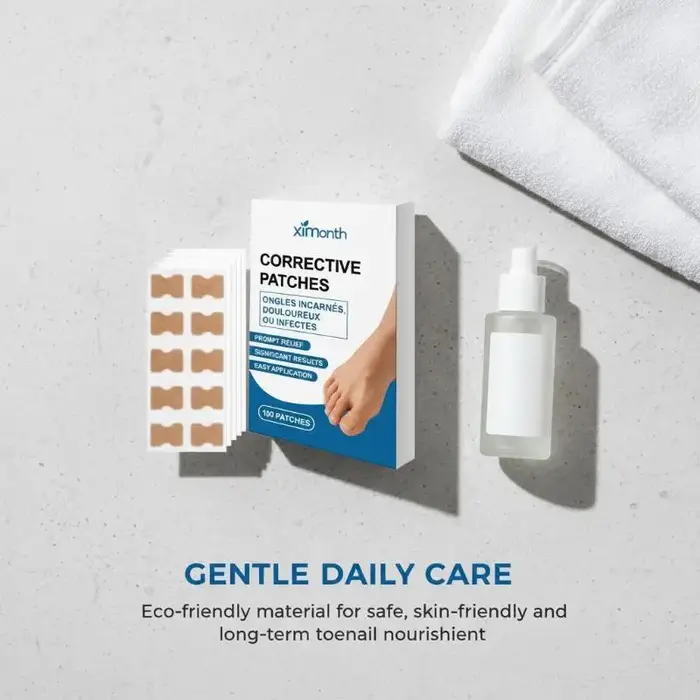 100 Patchs de Réparation des Ongles des Pieds Gris, pour Mycose, Épaississement, Infection de la Paronychie, Autocollants de Correction des Ongles des Mains, Ongles Incarnés