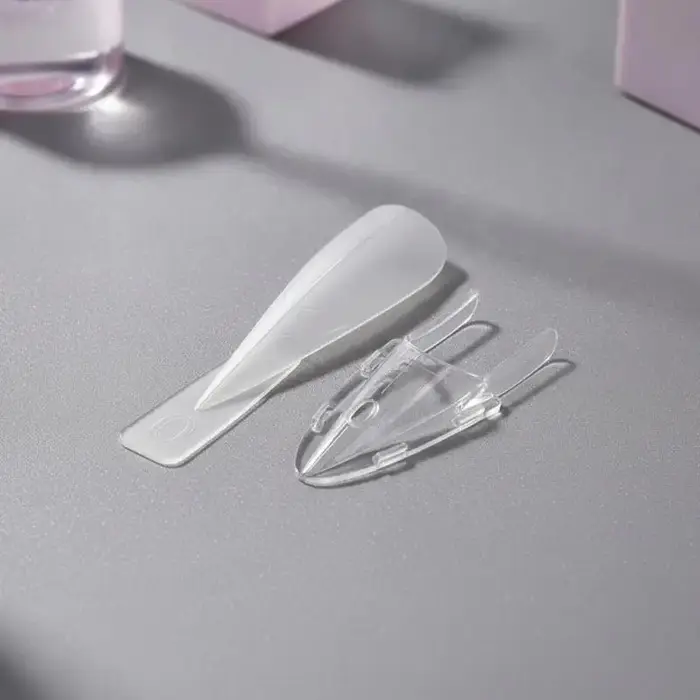 Formes à ongles ovales doubles 120 pièces/boîte, moules d'extension en sandwich pour l'art des ongles en gel acrylique, pour débutants et professionnels