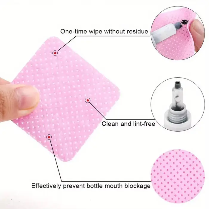 20-600 pièces lingettes à ongles non pelucheuses Gel tissus de nettoyage tampons dissolvant de vernis