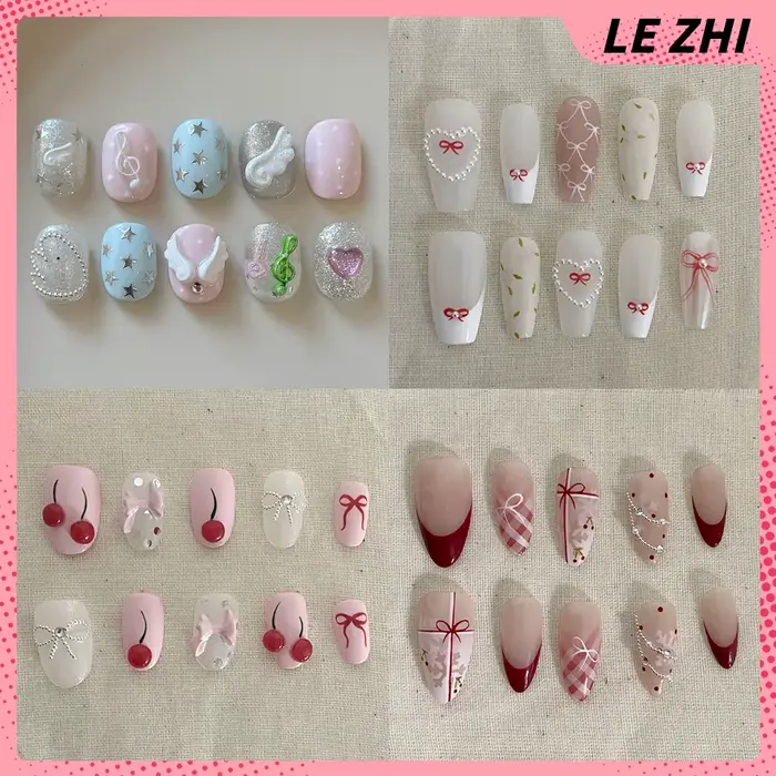 Faux ongles courts et mignons