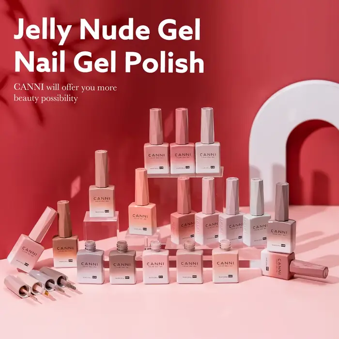 CANNI 9ml vernis à ongles HEMA TPO gratuit Transparent gelée couleur nu rose français SoakOff UV LED