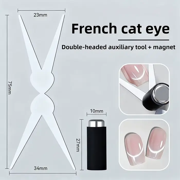 Aimants à ongles double tête forme française