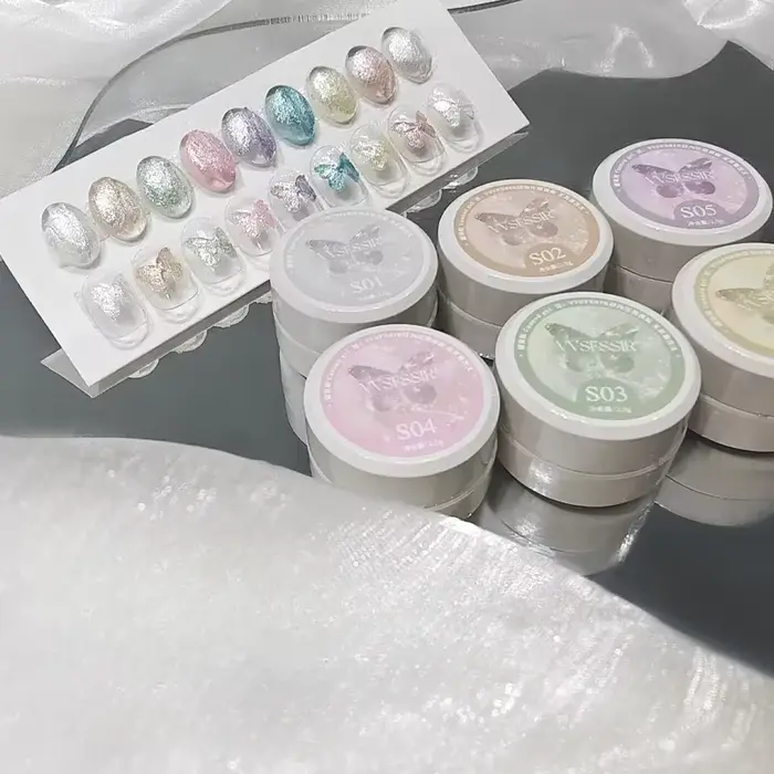 Poudre crème Aurora Fairy pour nail art