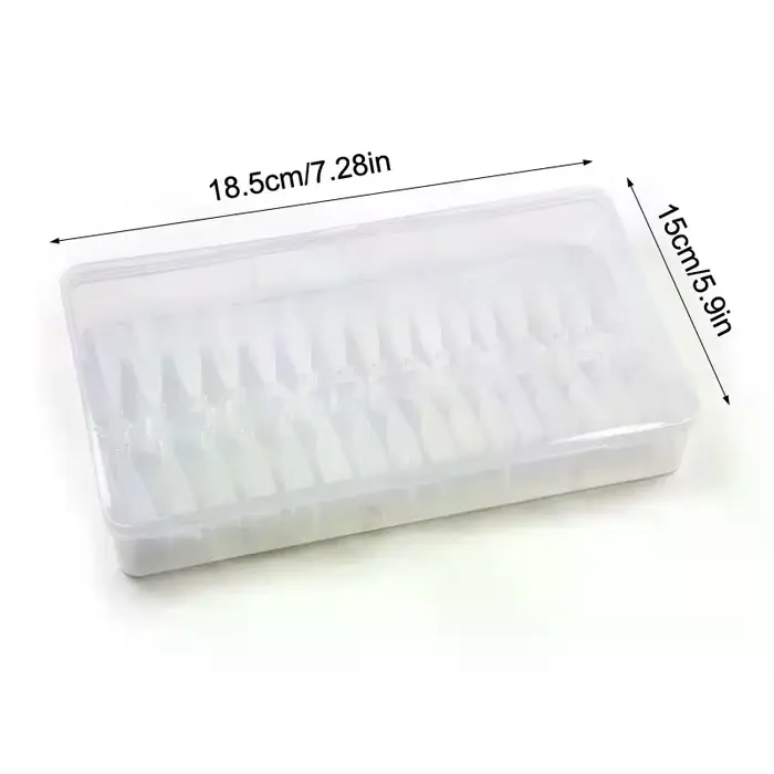 Faux ongles transparents Super D Arc longs