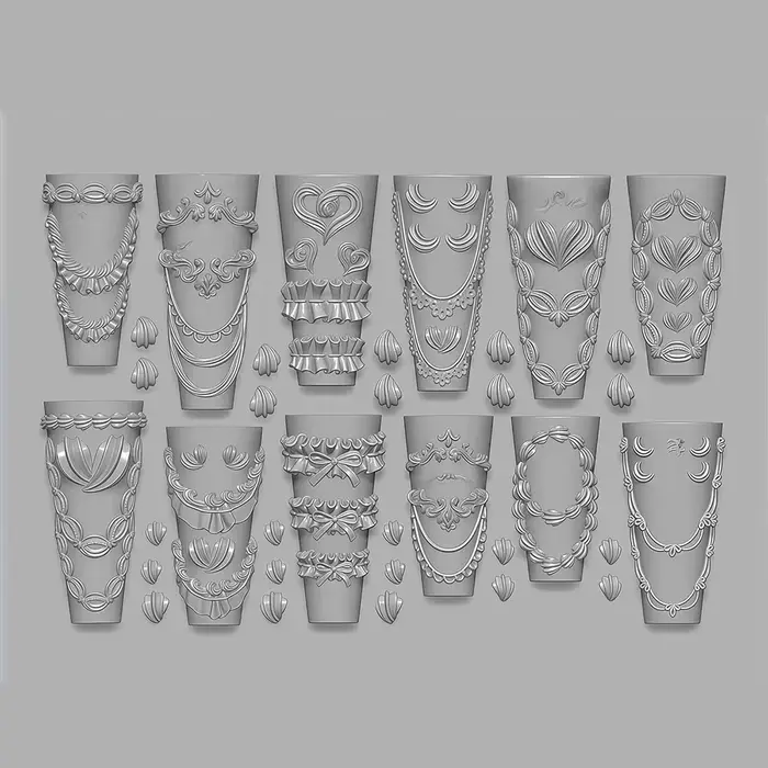 Moule à ongles crème à fleurs pour filles, 3D en Silicone, sculpture d'ongles, breloques en résine, 