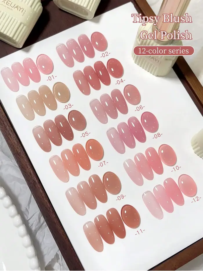 XEIJAYI 12 pièces 15ml gel à ongles rose populaire