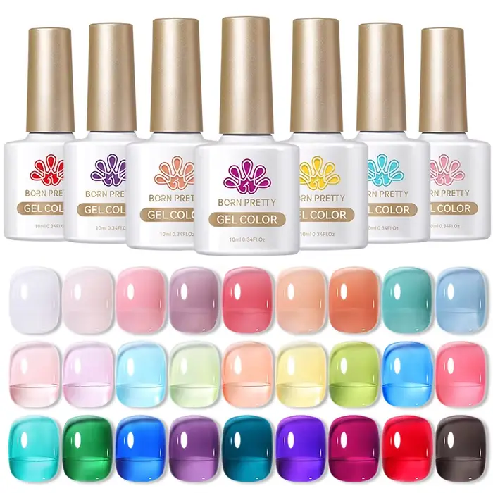 BORN PRETTY 10ml translucide gelée nu Gel vernis à ongles