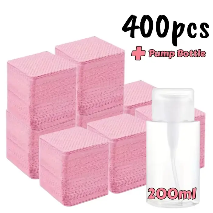 20/600 lingettes démaquillantes sans peluches pour ongles