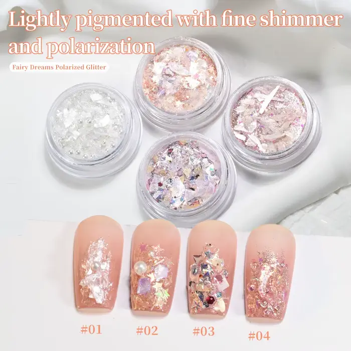 Poudre à paillettes pour ongles galaxie