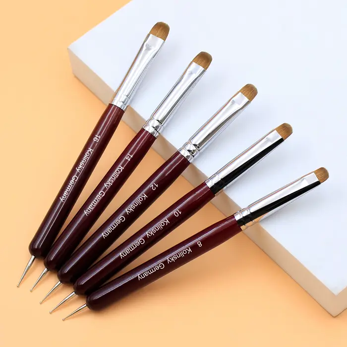 Brosses de manucure françaises professionnelles de qualité Salon avec outil de pointage – Cheveux Ko