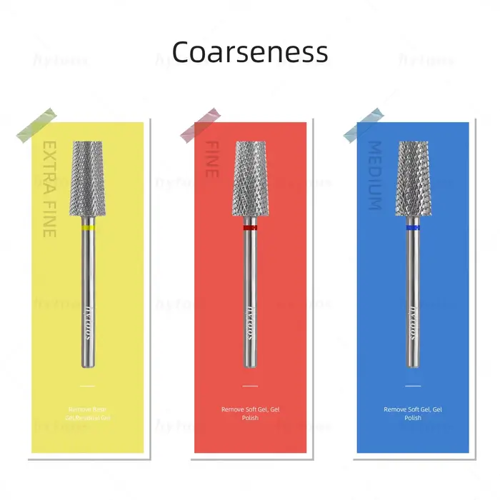 HYTOOS-Foret à ongles conique à dessus plat, forets à ongles en carbure de tungstène à 2 voies, acce