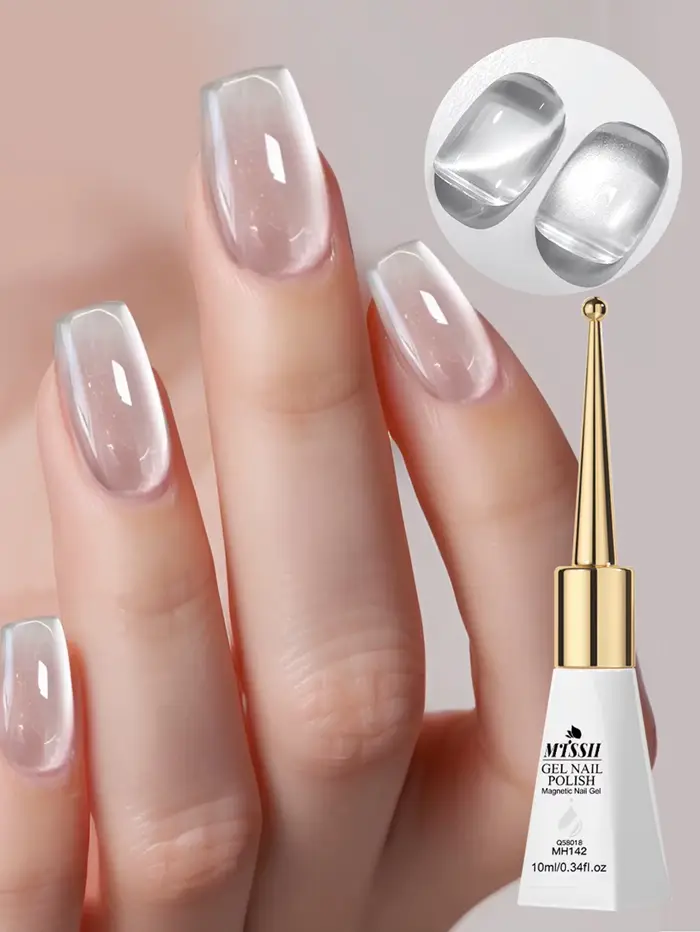 Vernis à ongles gel magnétique blanc ultra brillant MTSSII Flow Light 10ml