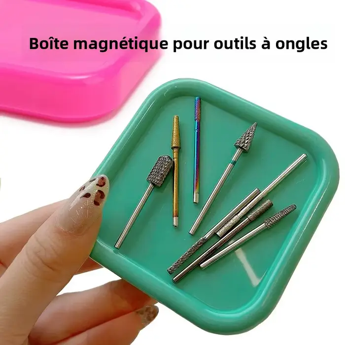 Plateau magnétique Portable pour organisateur de Nail Art