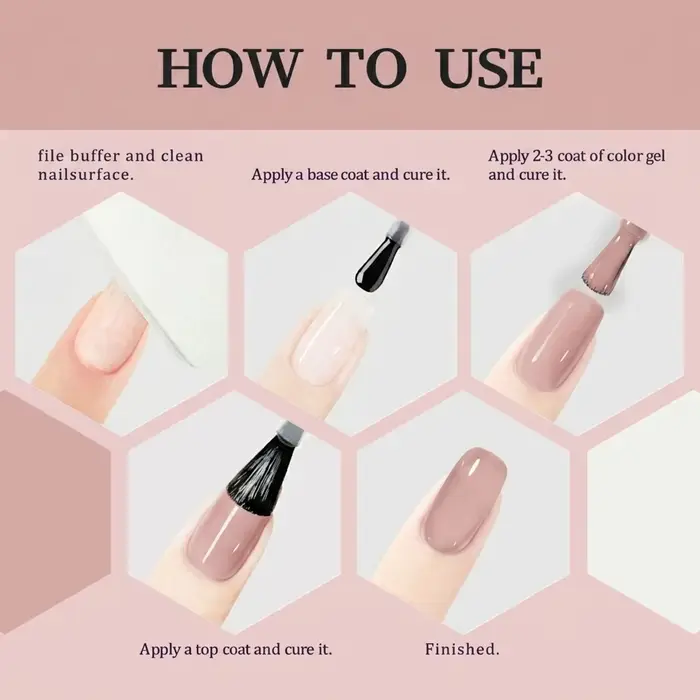Ensemble de vernis à ongles en gel nude et transparent sans tracas (3 couleurs) : Blanc laiteux nacré