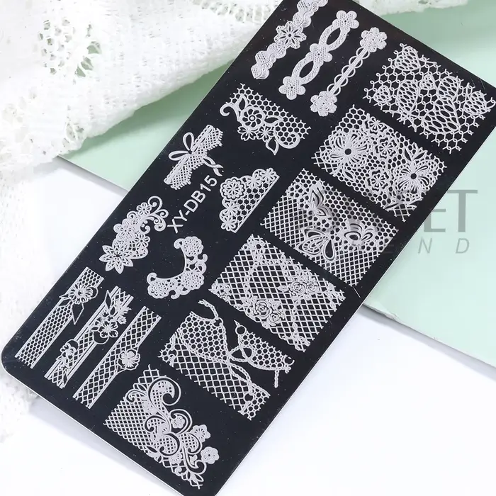 Plaque d'estampage pour Nail Art de mariage