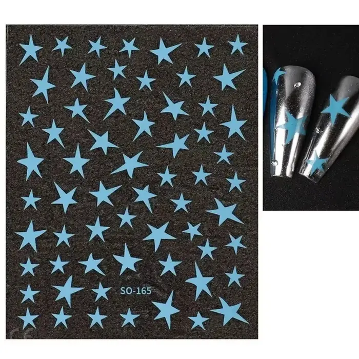 Autocollants pour ongles étoiles colorées