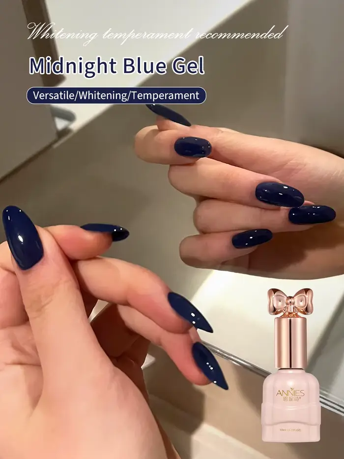 Vernis à ongles gel bleu foncé 10 ml