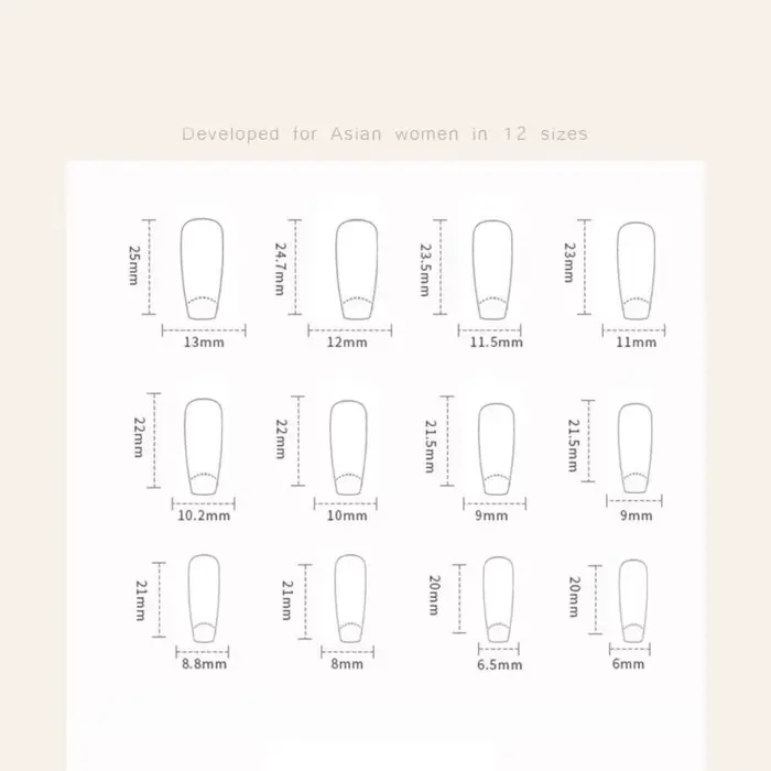Faux ongles longs ballerine pour manucure
