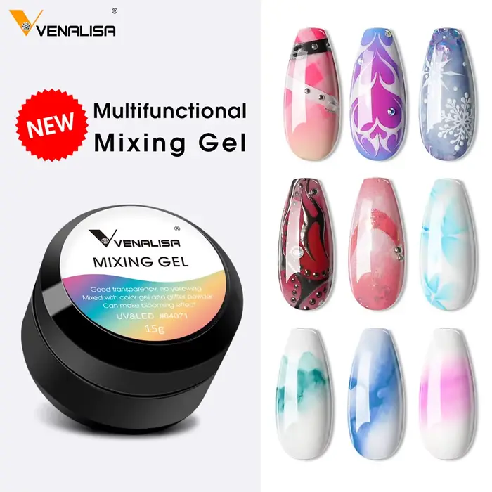 Venalisa 5ml UV métallique argent Gel miroir or haute qualité Nail Art peinture Gel CANNI usine coussin d'air stylo poudre magique