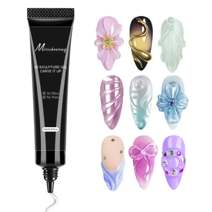 Vernis à ongles Gel transparent antiadhésif pour extensions de mains