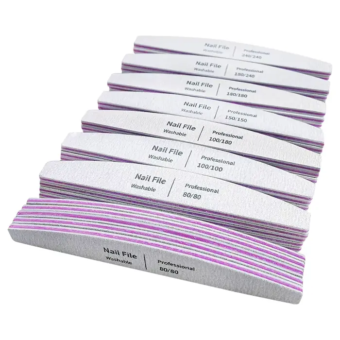 Lime à ongles 100 à 180 outils professionnels émeri pour manucure Lime 240 papier de verre Gel limes