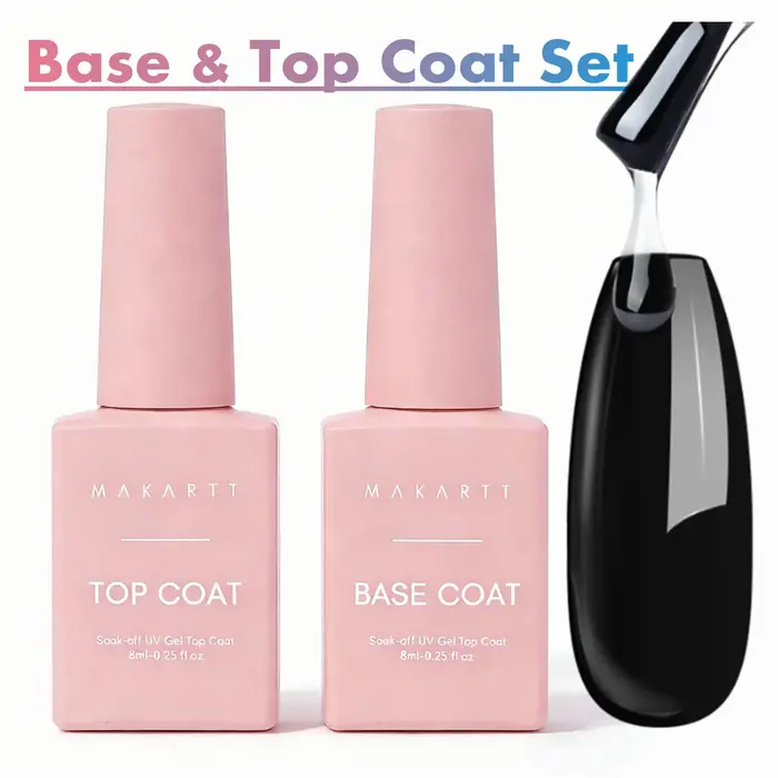 Kit de vernis à ongles gel noir et blanc