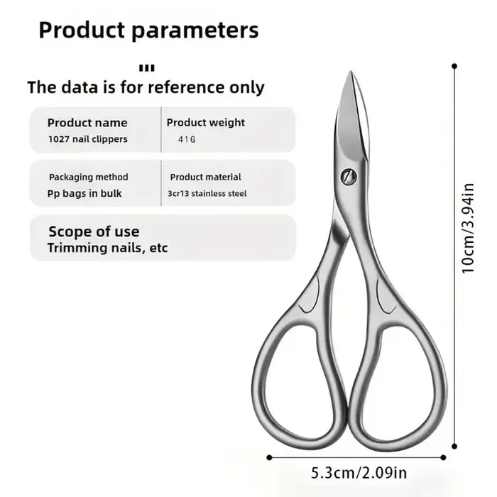 1 pièces multi-usages lame incurvée manucure professionnel coupe-ongles ciseaux sourcils cils pédicure ongle