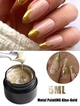 Peinture métallique Gel Chrome or argent Rose or effet miroir vernis à ongles Super lumineux ligne de dessin