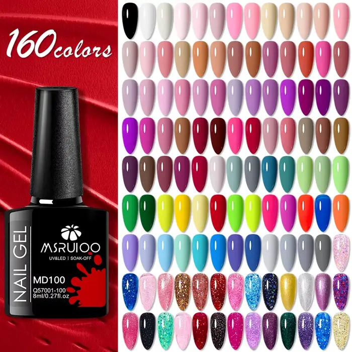 MSRUIOO 8 pièces/ensemble printemps été vernis à ongles HEMA gratuit Semi Permanent couleurs classiques