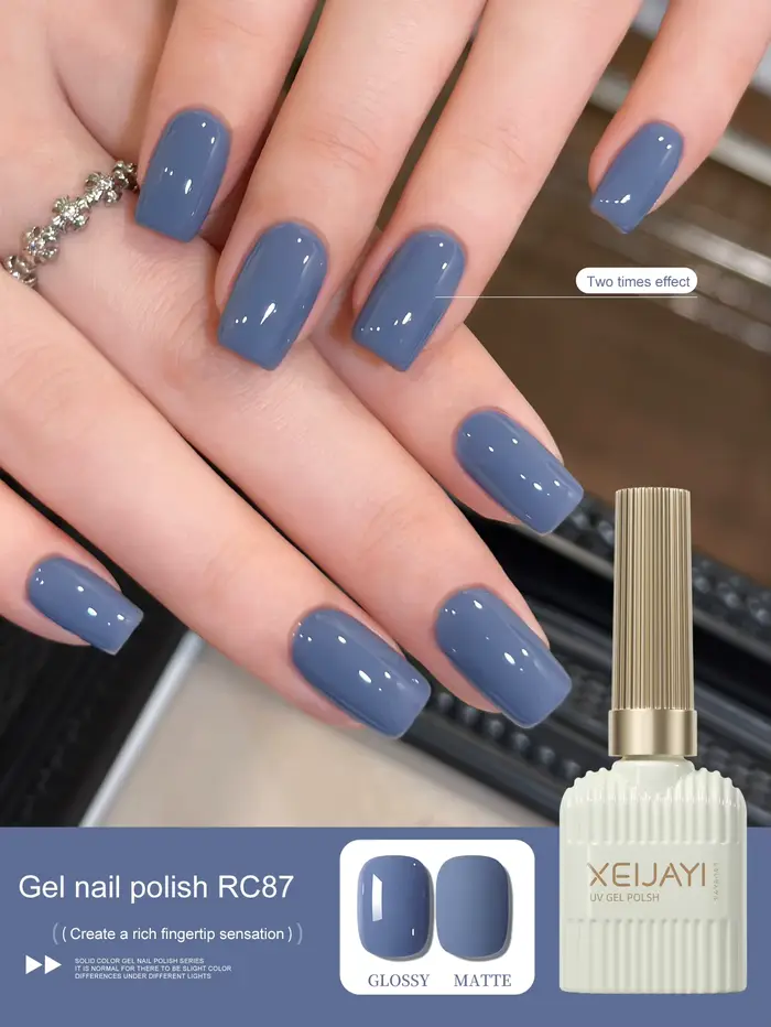 XEIJAYI 1Pc 15ml Vernis à ongles gel bleu - Brillance longue durée