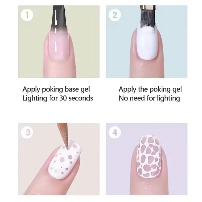 Vernis à ongles Gel abstrait noir et blanc