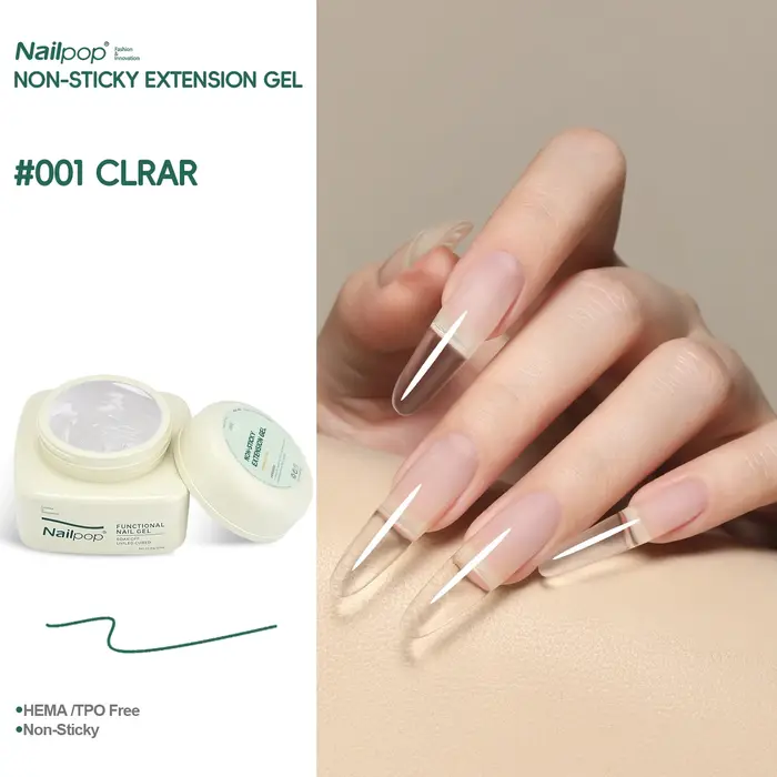 Nailpop No TPO/HEMA Gel d'extension Non collant pour ongles Art manucure sculpture UV LED durcissement modèles personnalisés faciles à utiliser Art bricolage