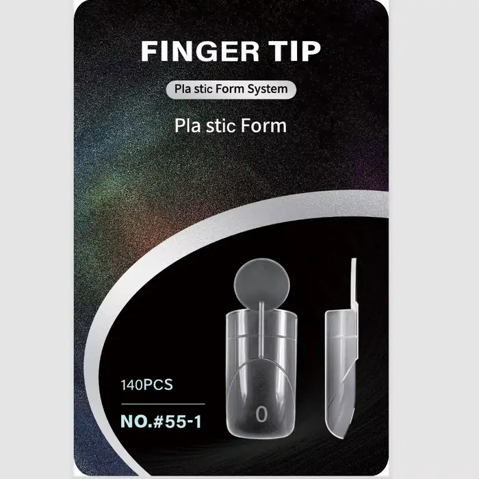 140 pièces de formes à ongles françaises à surface mate avec ligne française intérieure, 14 tailles,