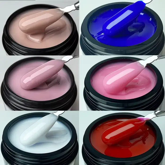 Jillnails Dusty Pink Nude Gel Nail Builder 50G Bourgogne Shimmer Builder Gel UV pour Extension d'ong