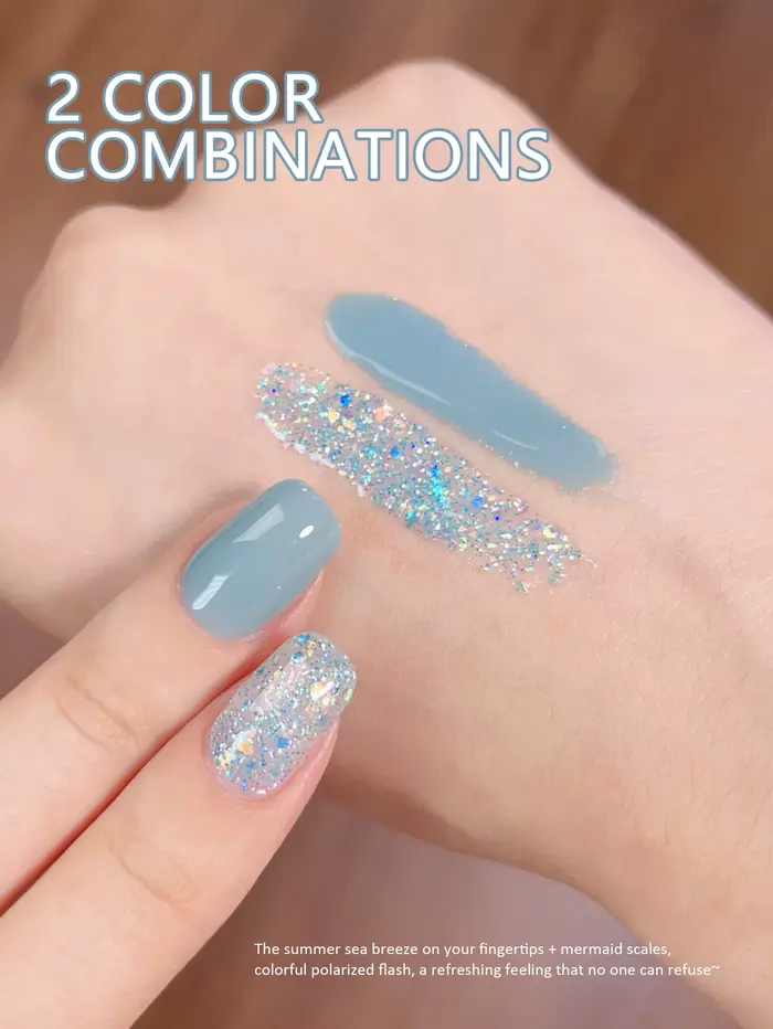 XEIJAYI 2 pièces 15ml ensemble de vernis à ongles Gel bleu